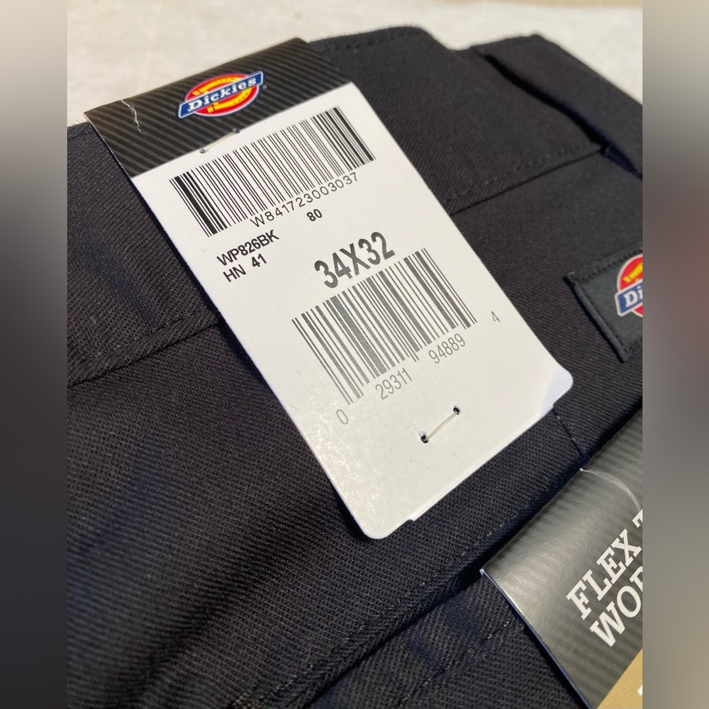 Dickies Flex Twill Straight Leg Loose Fit Black Pants - Picture 7 of 10